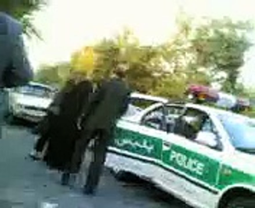 Arrest  of Iranian  girl for not wearing  head scarf  properly ! April 2007 Tehran
