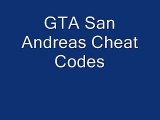 GTA San Andreas Cheat Codes