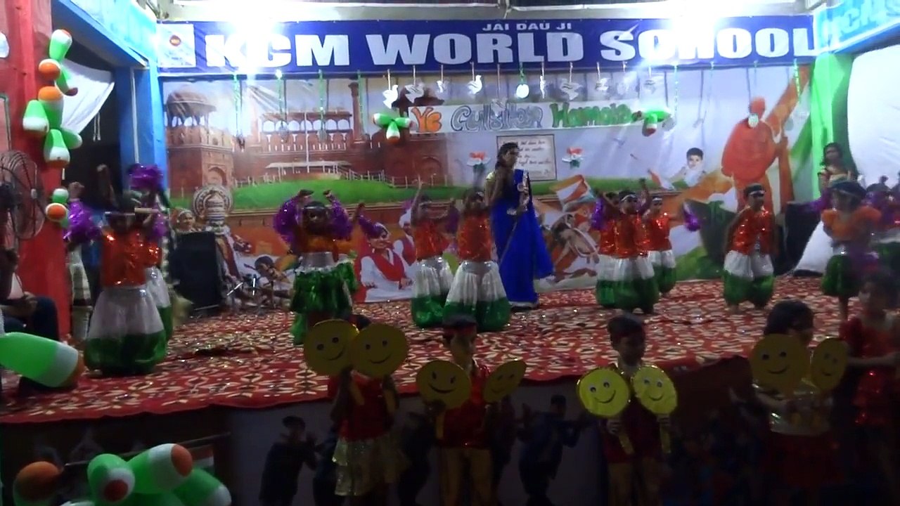 Mixed Dance by Children on 15 August 2015 KCM World School, Palwal Haryana