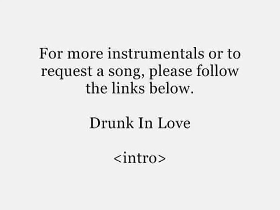 Drunk In Love by Beyonce acoustic guitar instrumental cover with onscreen lyrics karaoke