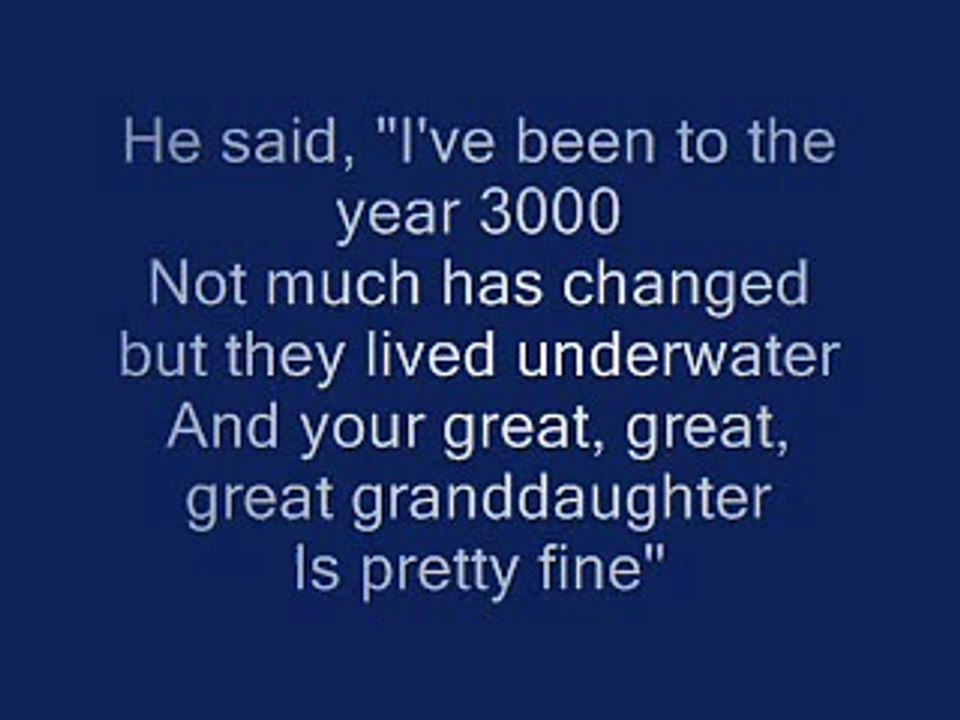 Busted Year 3000 lyrics video Dailymotion