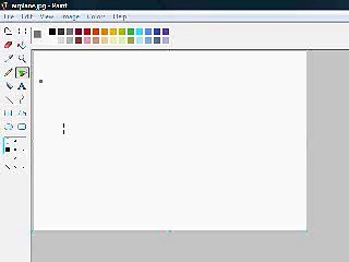 How to draw planes in ms paint