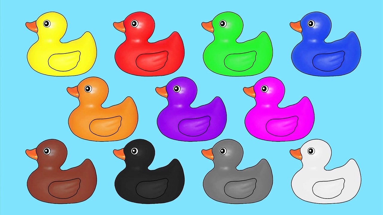 Rubber Ducks Teaching Colors   Learning Basic Colours Video for Kids | song for children