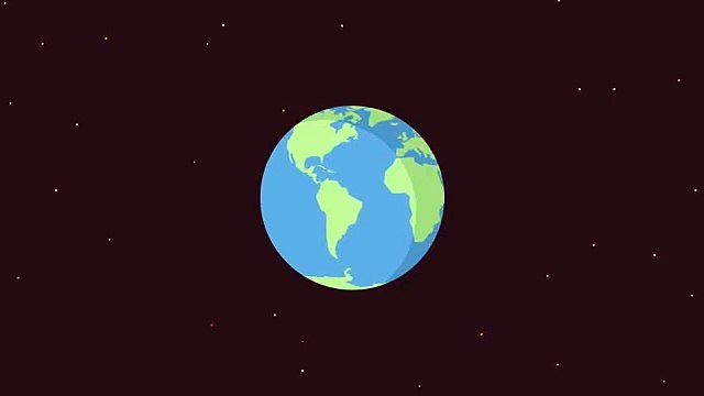 2D Cartoon Animated Rotating Earth [After Effects]