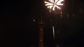 New Year's fireworks display. - San Antonio, Texas - 1.1.2012