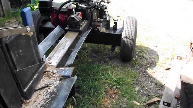 DIY homemade wood log splitter