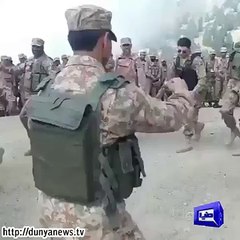 Pak Army soldiers having fun during vacant time.