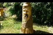 Bee Beard Log Hive growing a beard or moustache