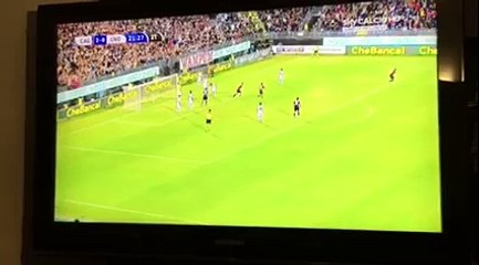 Cagliari-Crotone 4-0: Gol Marco Sau (Serie B 2015-16)