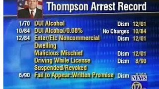 Cliff Thompson Arrest Record