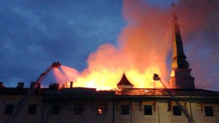 Riga Castle on Fire