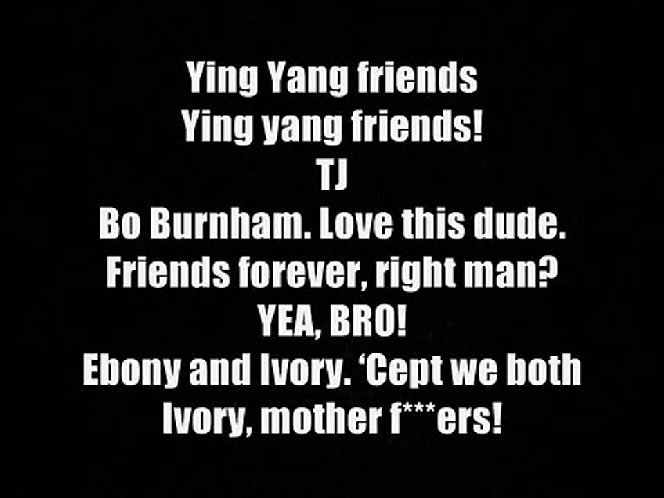 Ying Yang Friends - TJ Miller feat. Bo Burnham - New Song - With Lyrics