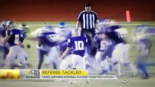 High School Football Players Seen Targeting Referee On The Field