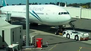 777 flight (5 days after the earthquake) leaving Christchurch business class.