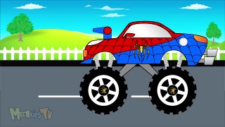 Spider Truck Monster Trucks For Children - Spider Truck Rakasa Truk Untuk Anak -mega Anak Tv
