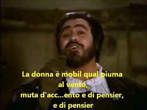 La donna e mobile Pavarotti lyrics
