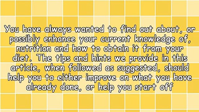 Good Nutrition Doesn't Have To Be Boring - Try These Ideas!