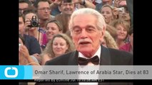 Omar Sharif, Lawrence of Arabia Star, Dies at 83