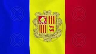 Loopable: Flag of Andorra - Royalty-Free Stock Footage