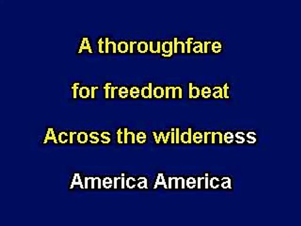 America The Beautiful, Patriotic Music, Karaoke Video with on screen lyrics