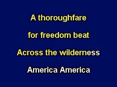 America The Beautiful, Patriotic Music, Karaoke Video with on screen lyrics