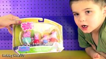 Peppa Pig Family Toy Review Peppa, George, Mummy, Daddy Box Opening with Kid!