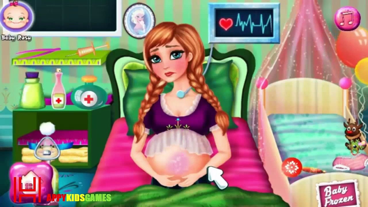 《〒》288 ♣ Frozen Princess Anna Baby Birth doctor Game for kids