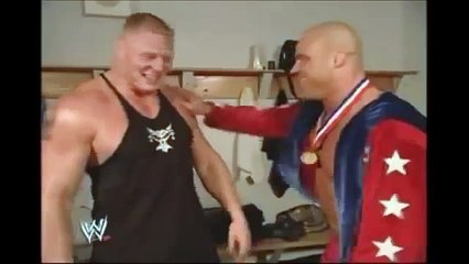 WWE Funny Brock lesnar With Kurt angle
