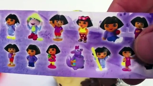 3 Peppa Pig Surprise Egg, The Penguins and Dora the Explorer kinder surprise Unboxing gift Candies