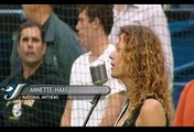 Annette Haas Singing Anthems At Rogers Centre, Toronto.