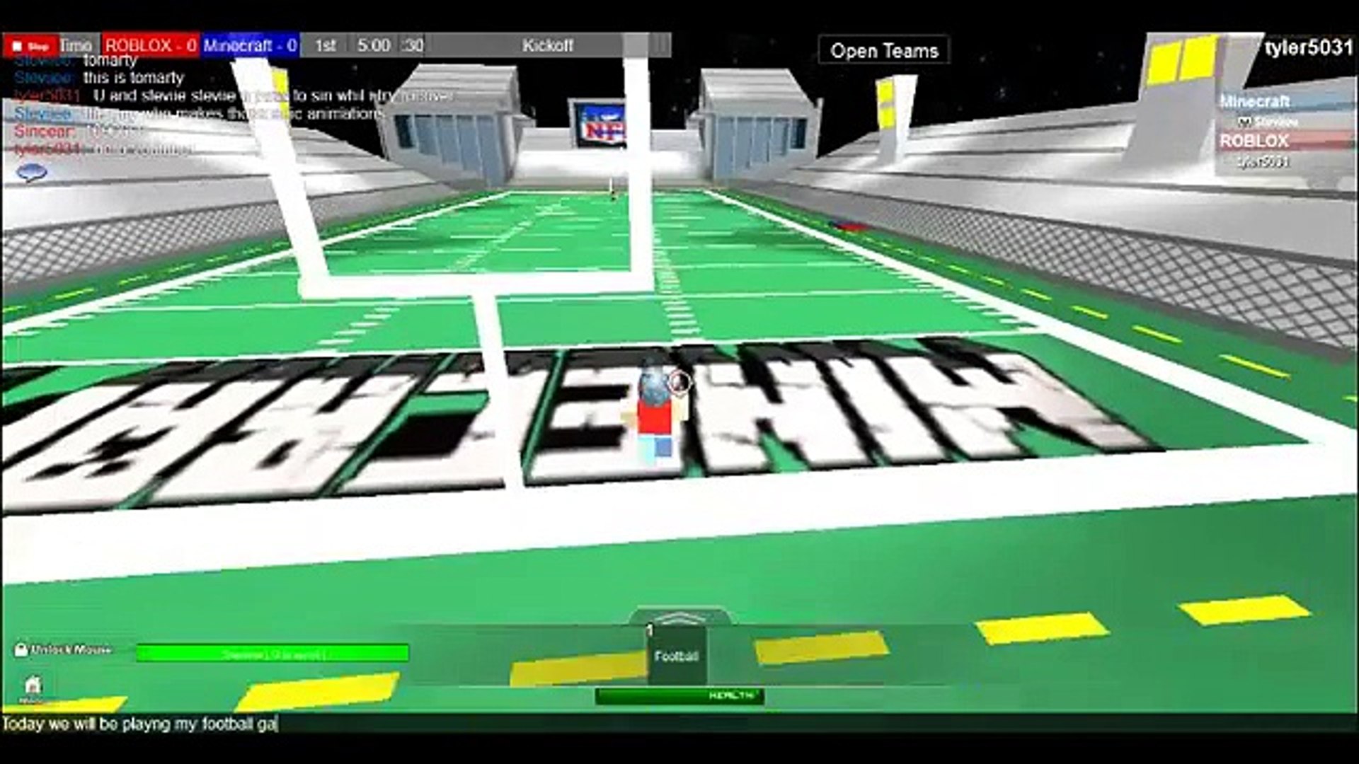 Roblox Football Minecraft Vs Roblox Video Dailymotion