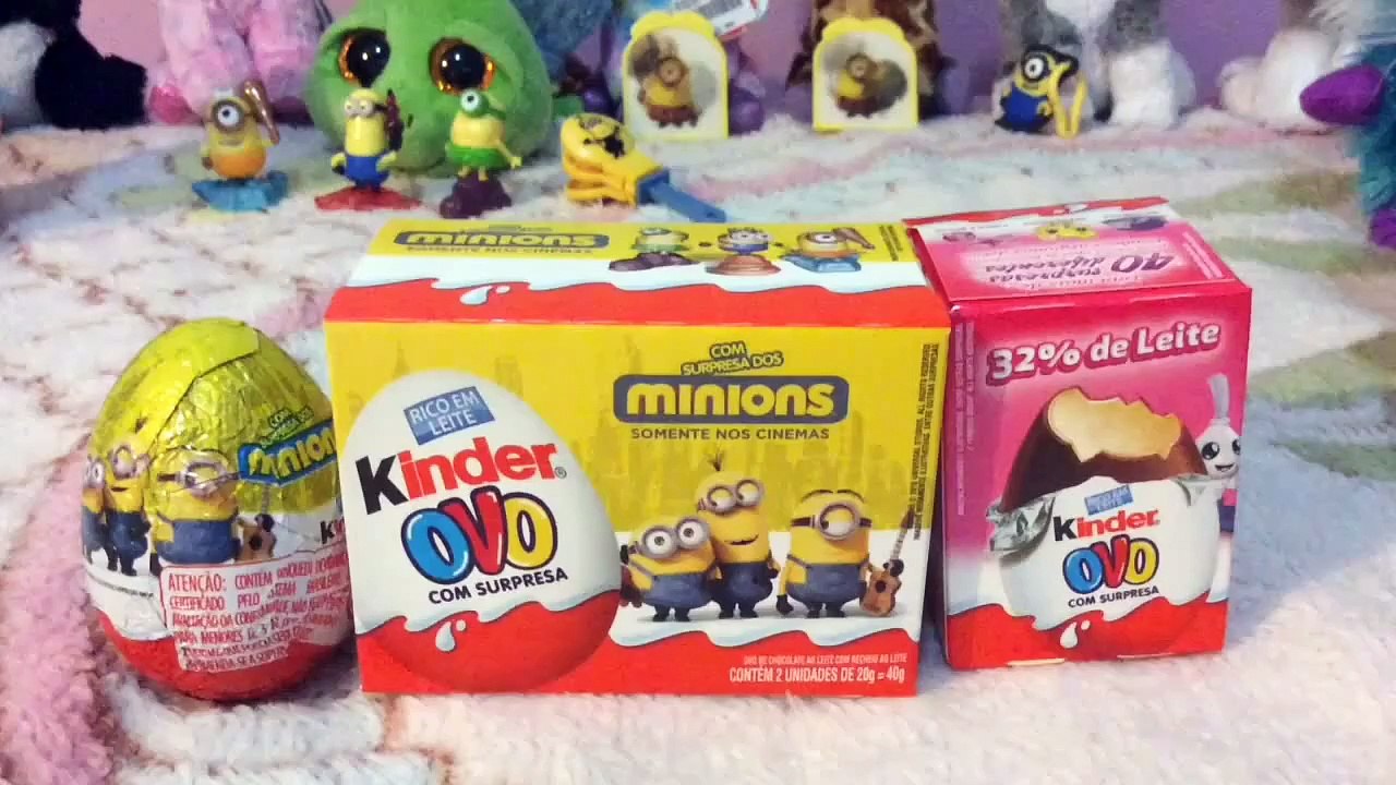 Abrindo kinder ovo surpresa minions/meninas