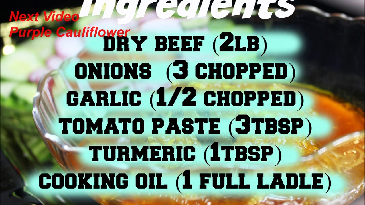 Dry meat Curry Recipe - Afghan Dry meat 'Afghan Cuisine' cooking afghan food