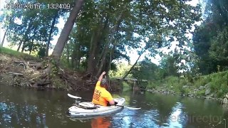 fly fishing in a small stream with poppers.