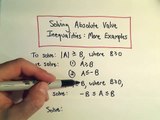 Solving Absolute Value Inequalities, MORE Examples - Example 1