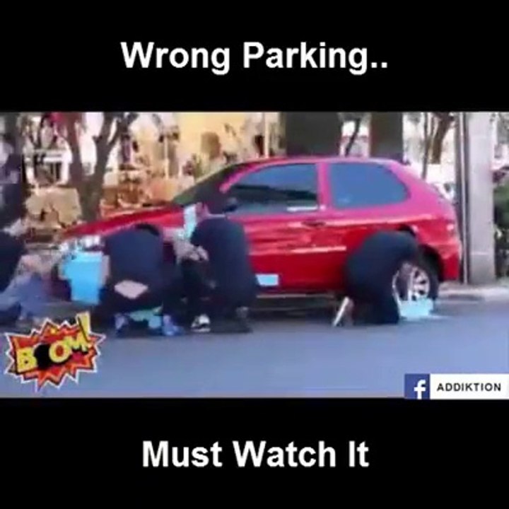 wrong parking ki  saza