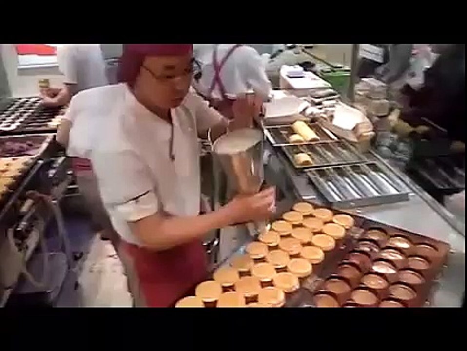 Japanese STREET Food   Red Bean Cake!