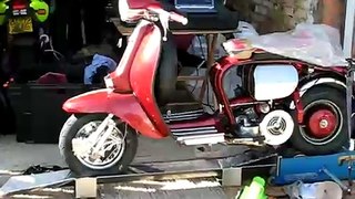 Running In Hammy's Lambretta TS1 240 on Dynostar dyno