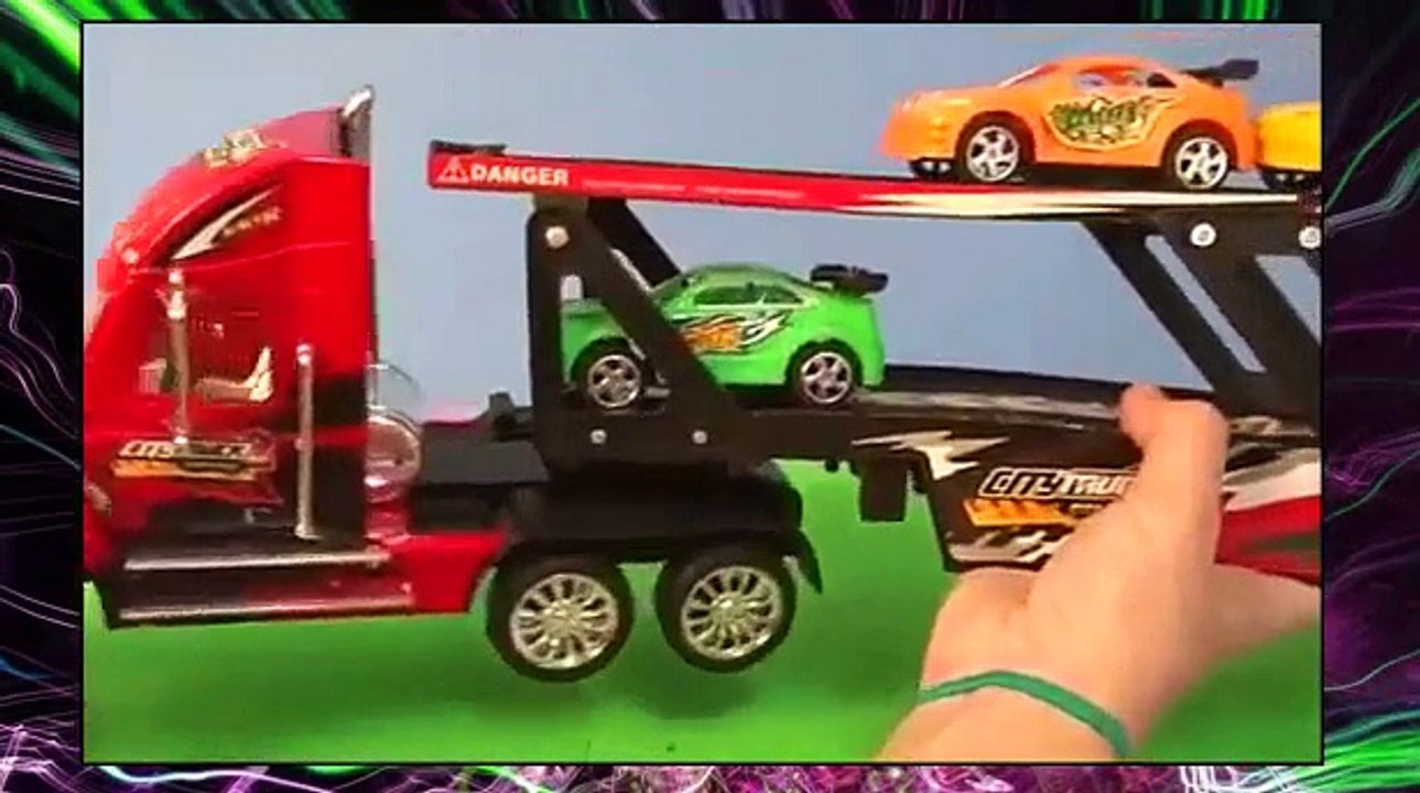 Trucks for Kids | Truck Car Transporter Toy with Racing Cars Outdoor Drive
