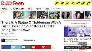 SPIDERMAN with an ERECTION across playground ==  to be removed