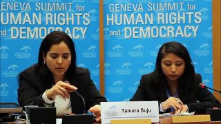 Tamara Suju at Geneva Summit 2015