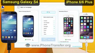 How to Transfer All Files from Samsung Galaxy S4 to iPhone 6, iPhone 6S or iPhone 6 Plus