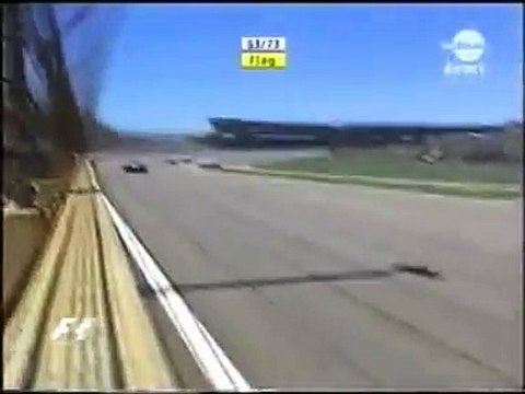 F1 2004 - USA - Crash Ralf Schumacher hits the wall at very high speed