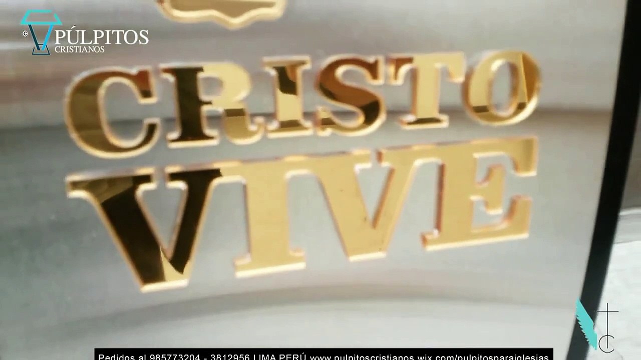 púlpito y ofrendario para iglesia cristiana cristo vive