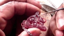 wax jewelry carving details and polishing