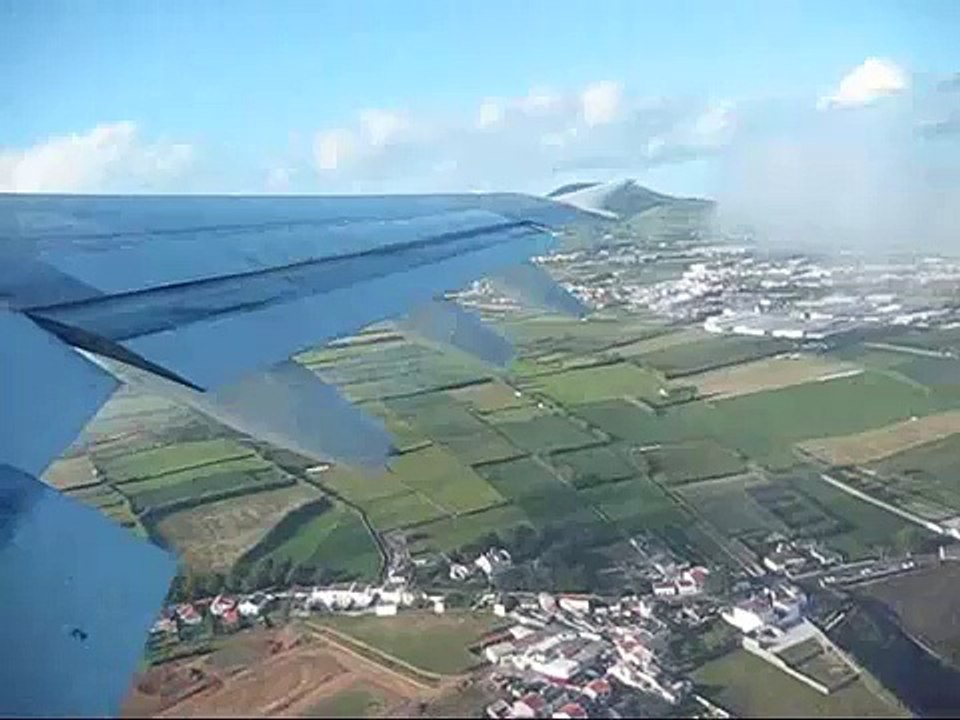 AZORES ISLANDS INFLIGHT SATA 310 FLYING WEST TO BOSTON, MA