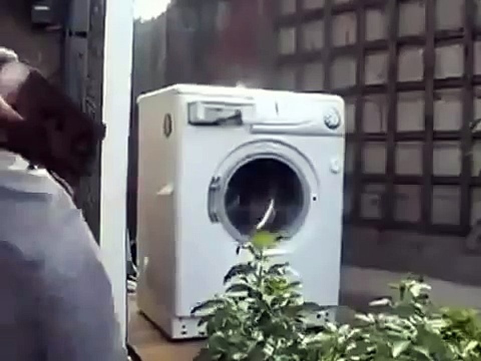 Brick in a washing machine