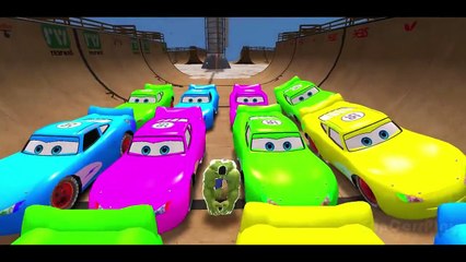 Disney Nursery Rhymes with Red Green Hulk & Lightning Cars McQueen ABC Song