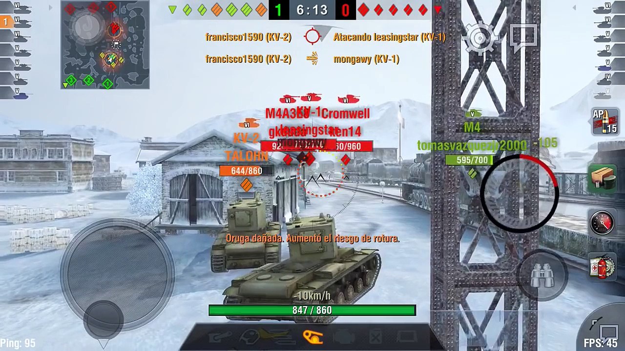 KV-2 platoon / Wot: Blitz / Gameplay / 720p HD