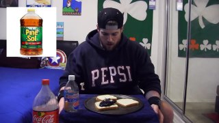 Dude boils CocaCola and Crystal Pepsi then eats it.